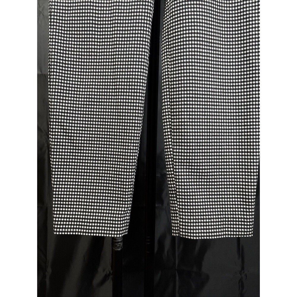 Express Women’s 2R Editor Black & White Twill Straight Ankle Dress Pants - - Picture 4 of 11